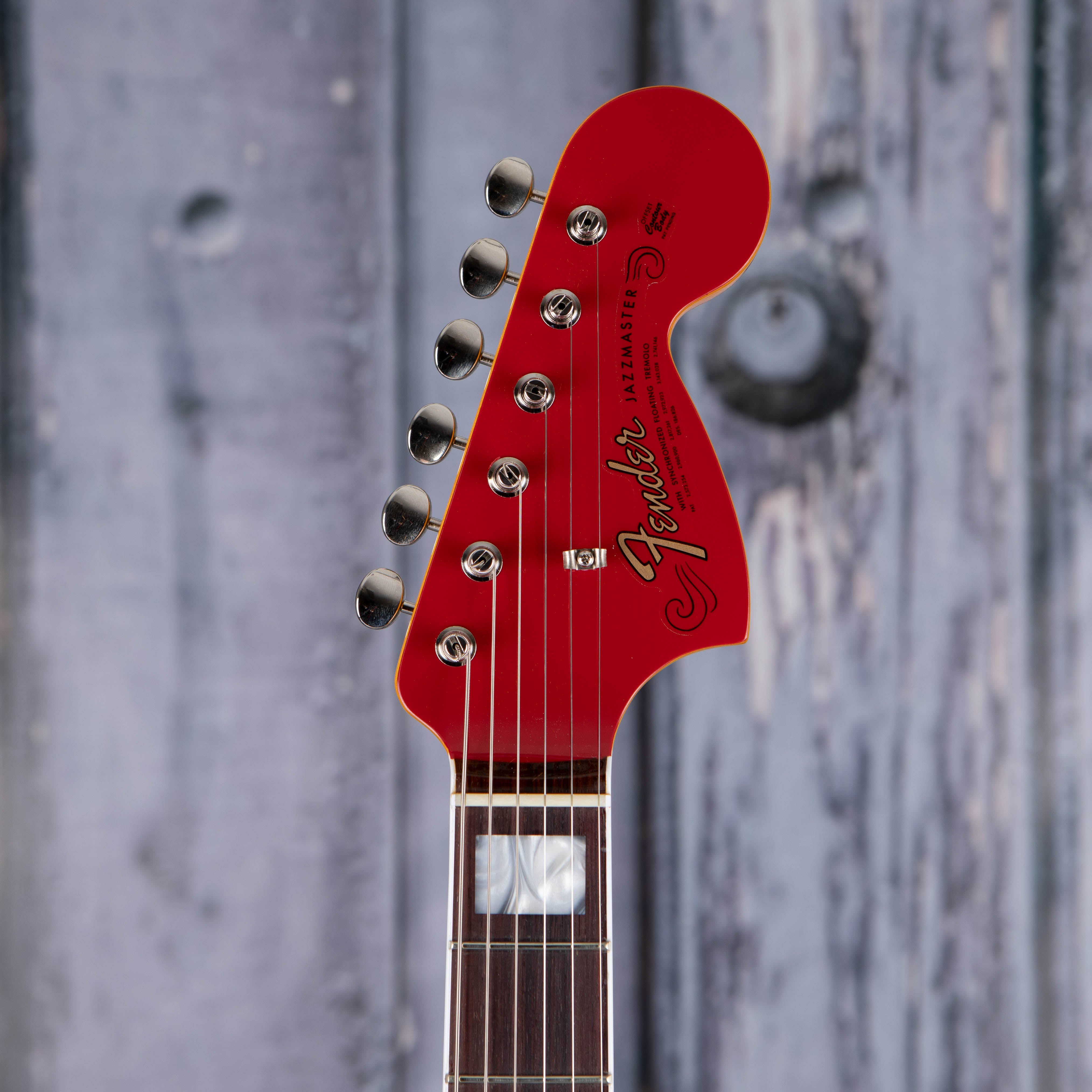 Fender American Vintage II 1966 Jazzmaster Electric Guitar, Dakota Red, front headstock
