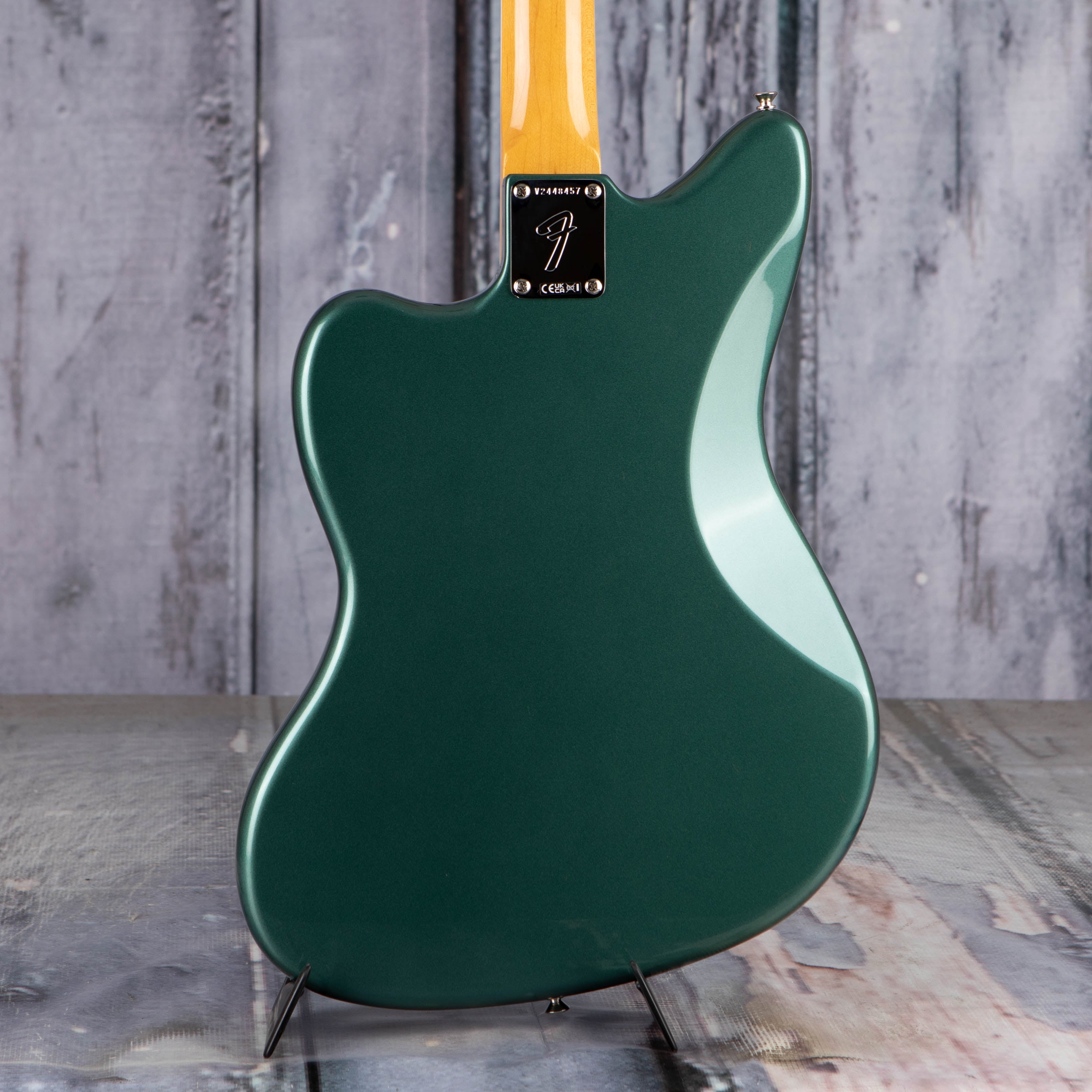 Fender American Vintage II 1966 Jazzmaster Electric Guitar, Sherwood Green Metallic, back closeup