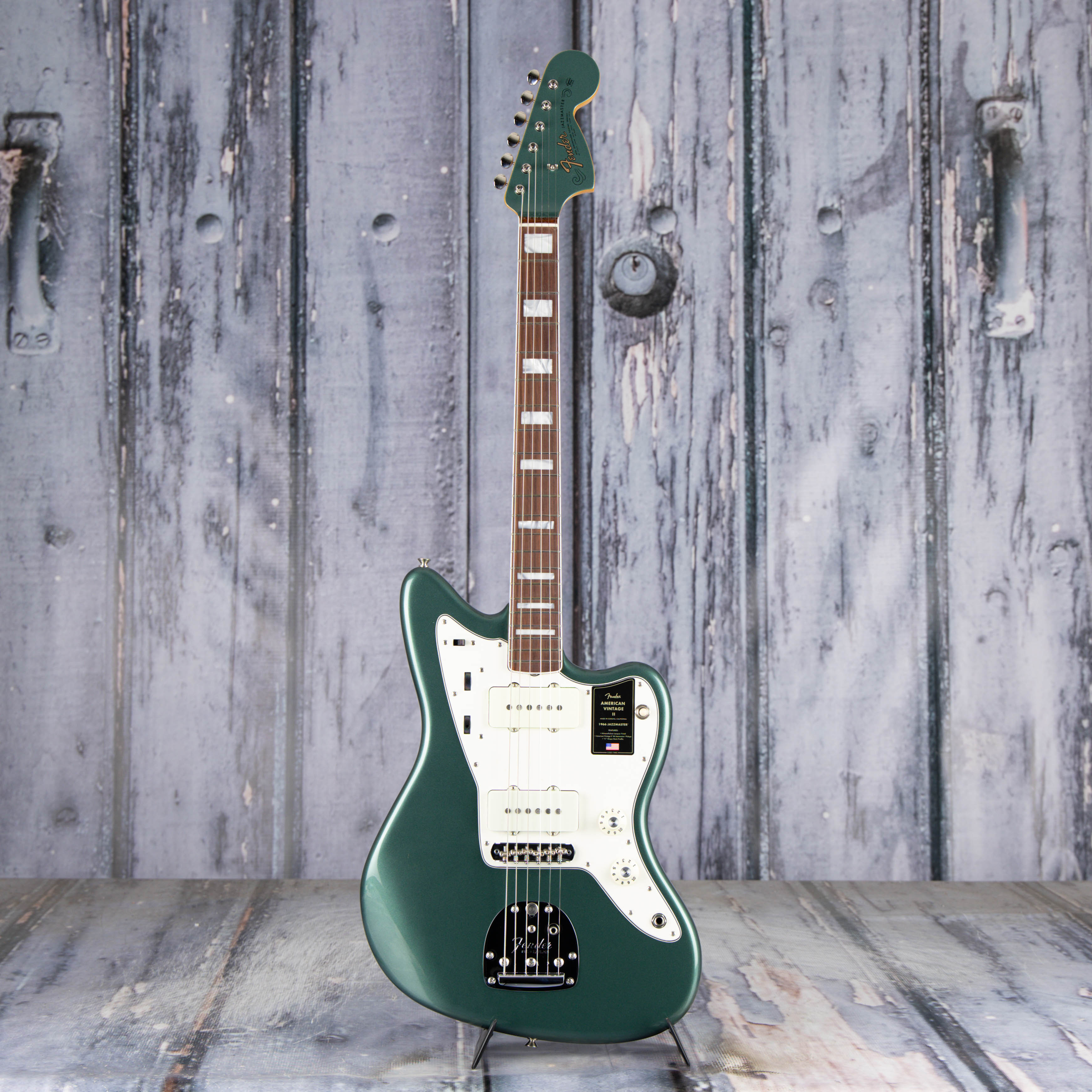 Fender American Vintage II 1966 Jazzmaster Electric Guitar, Sherwood Green Metallic, front