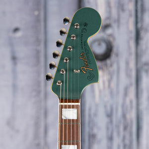 Fender American Vintage II 1966 Jazzmaster Electric Guitar, Sherwood Green Metallic, front headstock