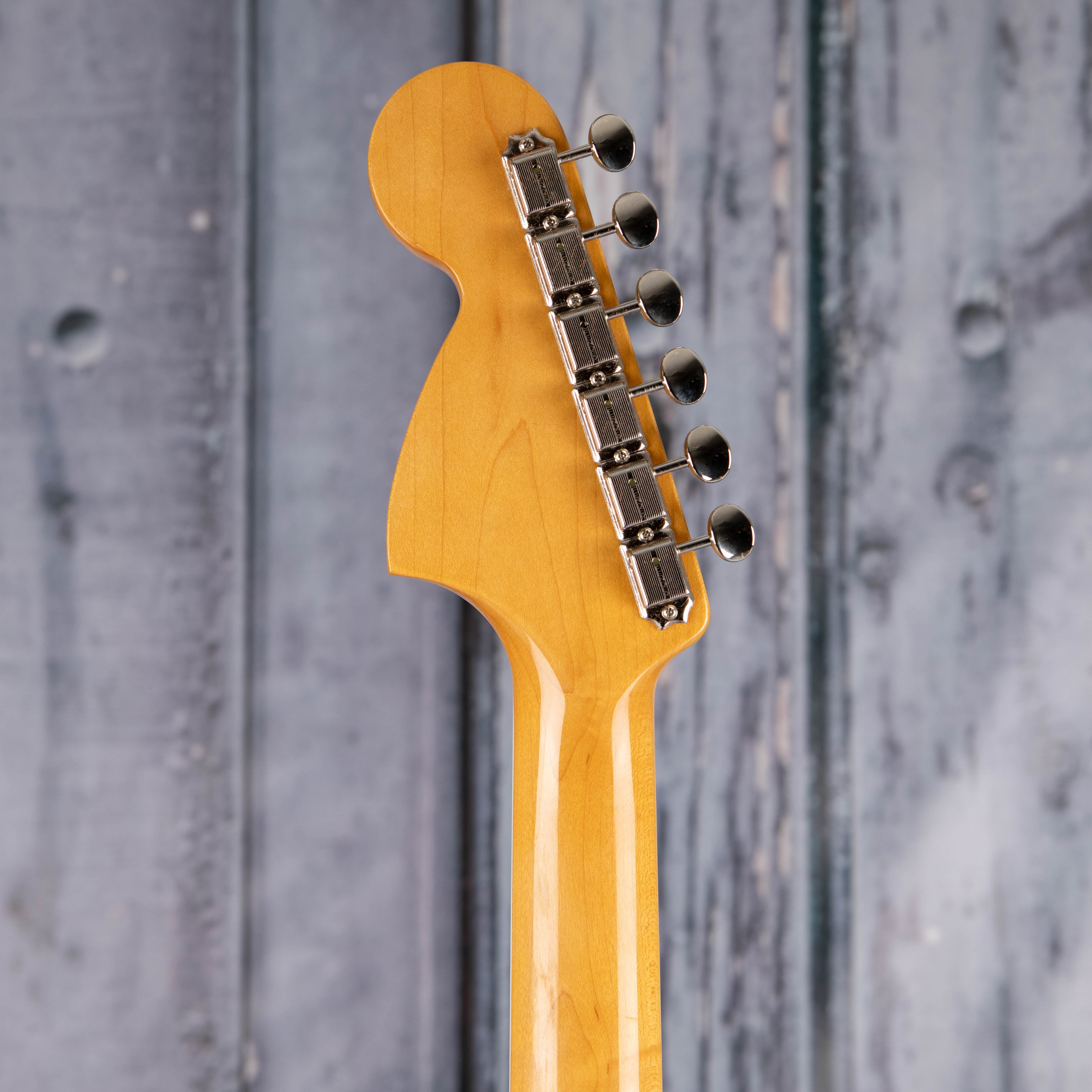 Fender American Vintage II 1966 Jazzmaster Electric Guitar, Sherwood Green Metallic, back headstock