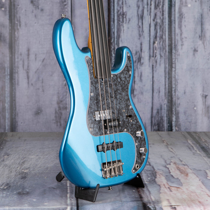Fender Artist Series Tony Franklin Fretless Precision Bass, Lake Placid Blue