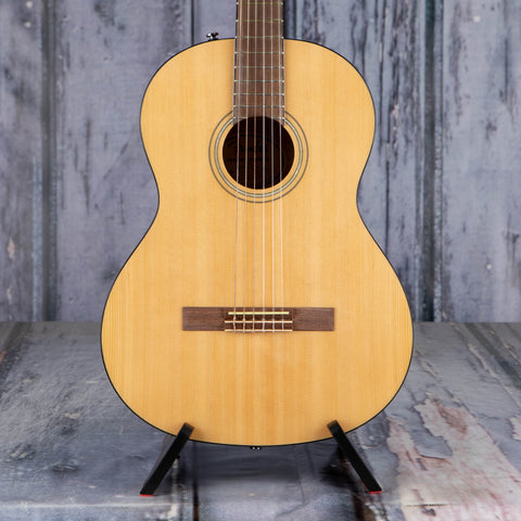 Fender CN-60S Classical Acoustic Guitar, Natural, front closeup