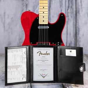 Fender Custom Shop 1951 Nocaster NOS Electric Guitar, Crimson Red Transparent, coa