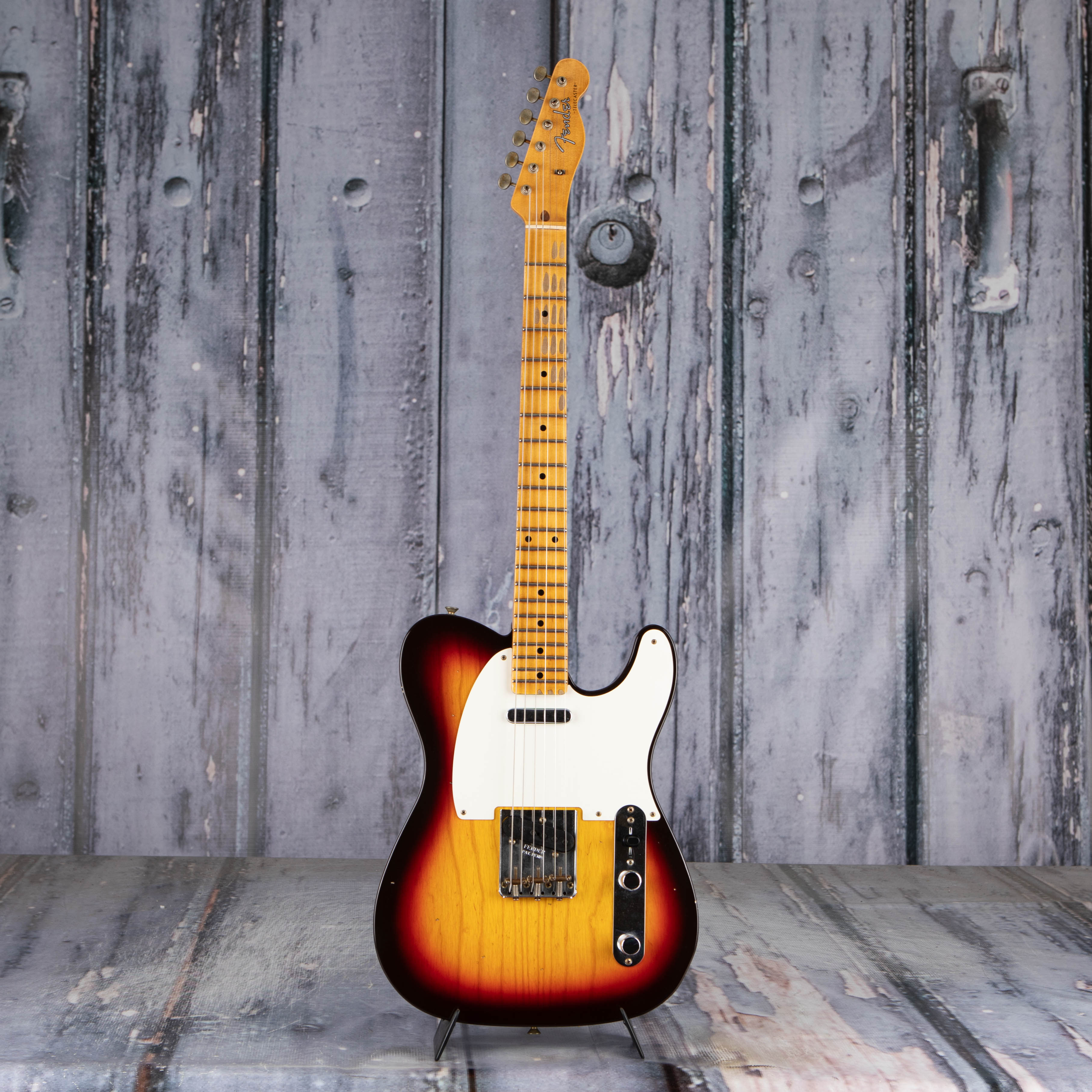 Fender Custom Shop 1959 Telecaster Journeyman Relic Electric Guitar, Chocolate 3-Tone Sunburst, front