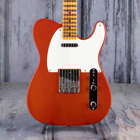 Fender Custom Shop '57 Telecaster Journeyman Relic Electric Guitar, Aged Candy Tangerine, front