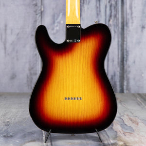 Fender Custom Shop American Custom Telecaster Thinline NOS Semi-Hollowbody Guitar, Target 3-Tone Sunburst, back closeup