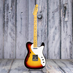 Fender Custom Shop American Custom Telecaster Thinline NOS Semi-Hollowbody Guitar, Target 3-Tone Sunburst, front