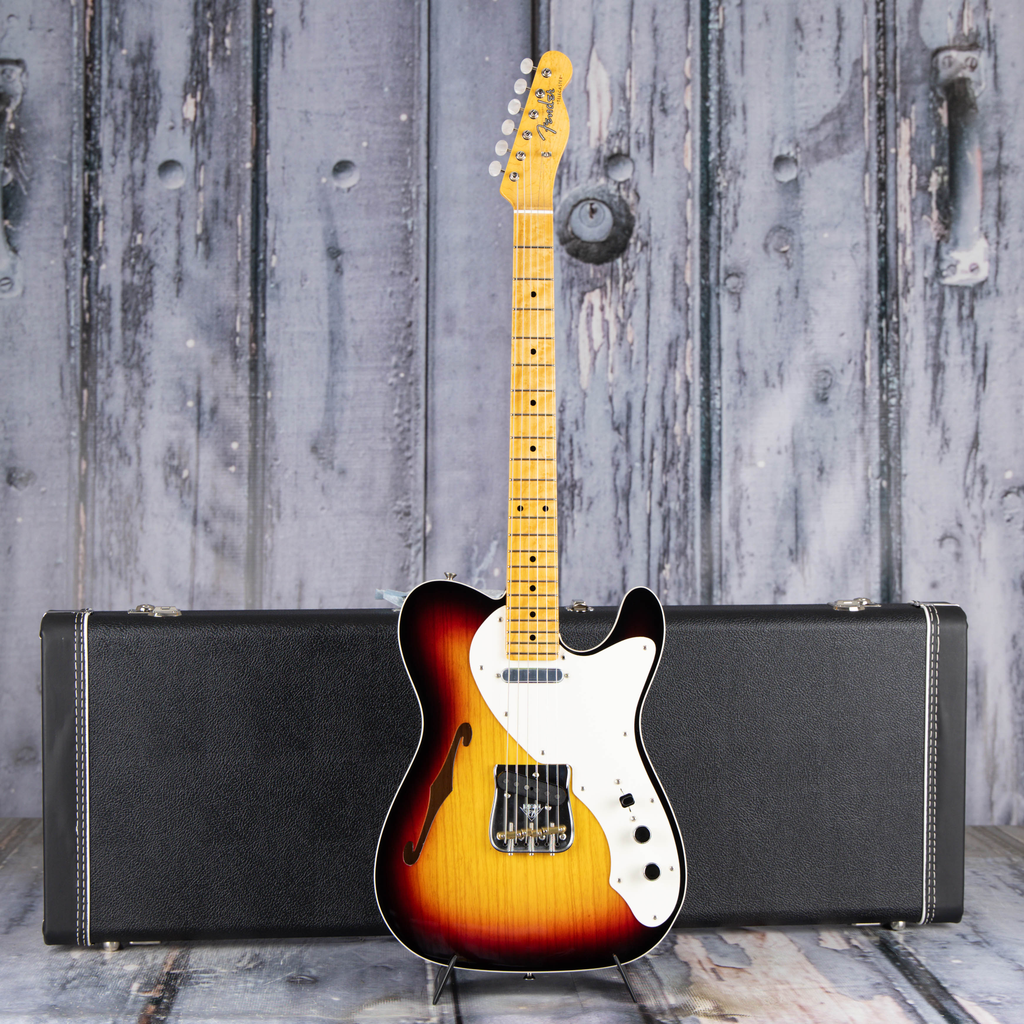 Fender Custom Shop American Custom Telecaster Thinline NOS Semi-Hollowbody Guitar, Target 3-Tone Sunburst, case