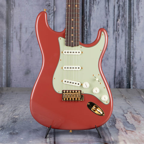 Fender Custom Shop Johnny A. Signature Stratocaster Time Capsule Electric Guitar, Sunset Glow Metallic with Gold Hardware, front closeup