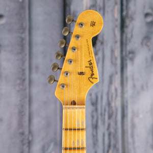 Fender Custom Shop Limited 1956 Stratocaster Journeyman Relic Electric Guitar, Super Faded Aged Shell Pink, front headstock