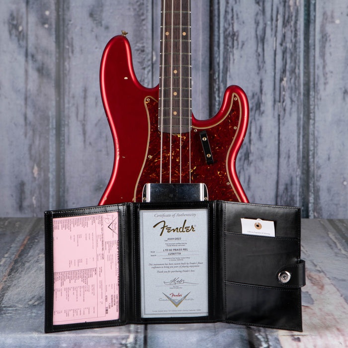 Fender Custom Shop Limited 1962 Precision Bass Relic Bass, Aged Candy Apple Red