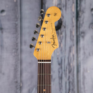 Fender Custom Shop Limited 1963 Stratocaster Journeyman Relic Closet Classic Electric Guitar, Aged Lake Placid Blue, front headstock