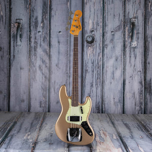 Fender Custom Shop Limited Edition 1964 Jazz Bass Journeyman Relic Electric Bass Guitar, Aged Shoreline Gold, front