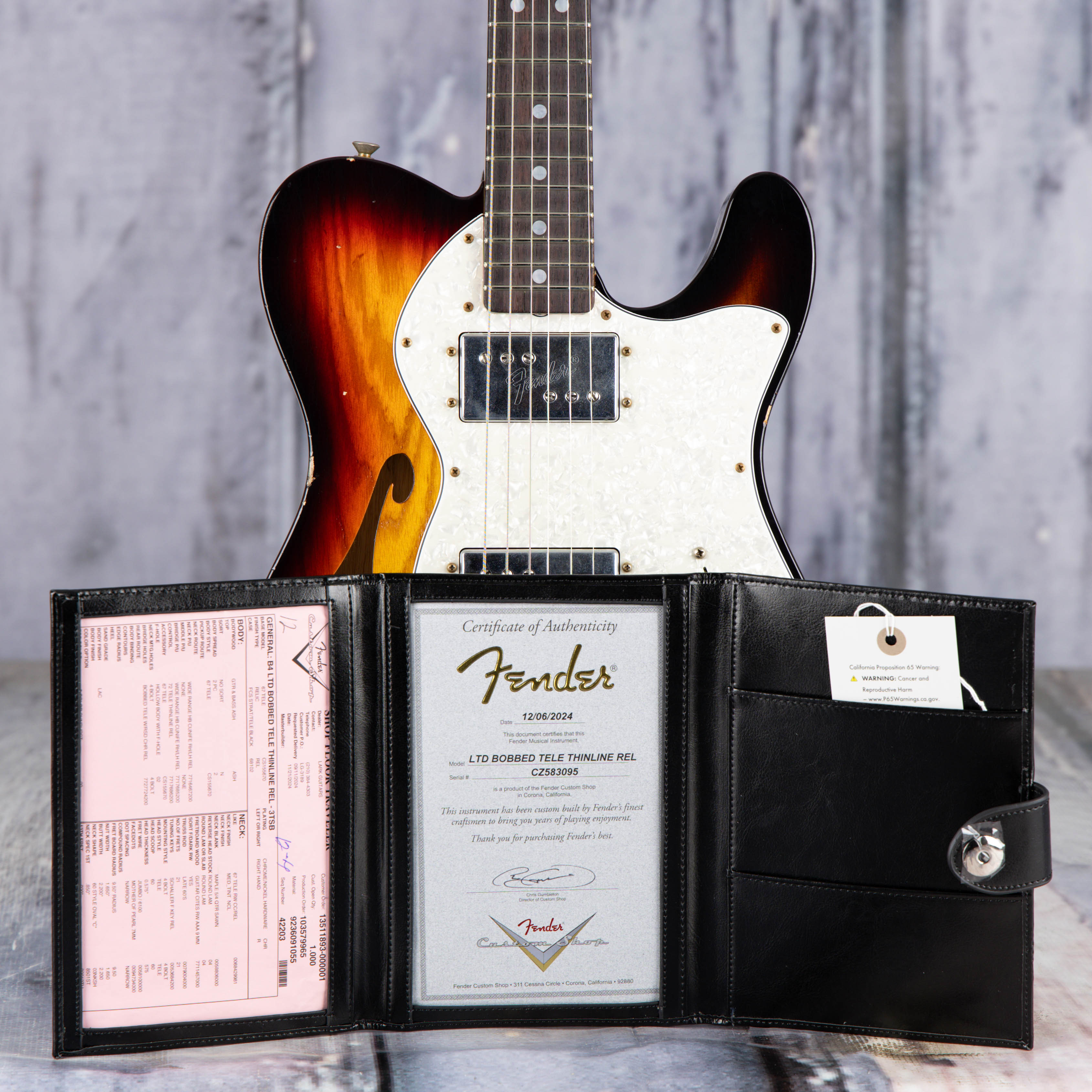 telecaster thinline レリック Fender Custom Shop Limited Bobbed Telecaster Thinline Relic