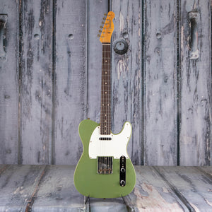 Fender Custom Shop Limited Edition 1960 Telecaster Journeyman Relic Electric Guitar, Aged Sage Green Metallic, front