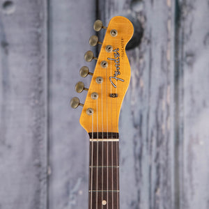 Fender Custom Shop Limited Edition 1960 Telecaster Journeyman Relic Electric Guitar, Aged Sage Green Metallic, front headstock