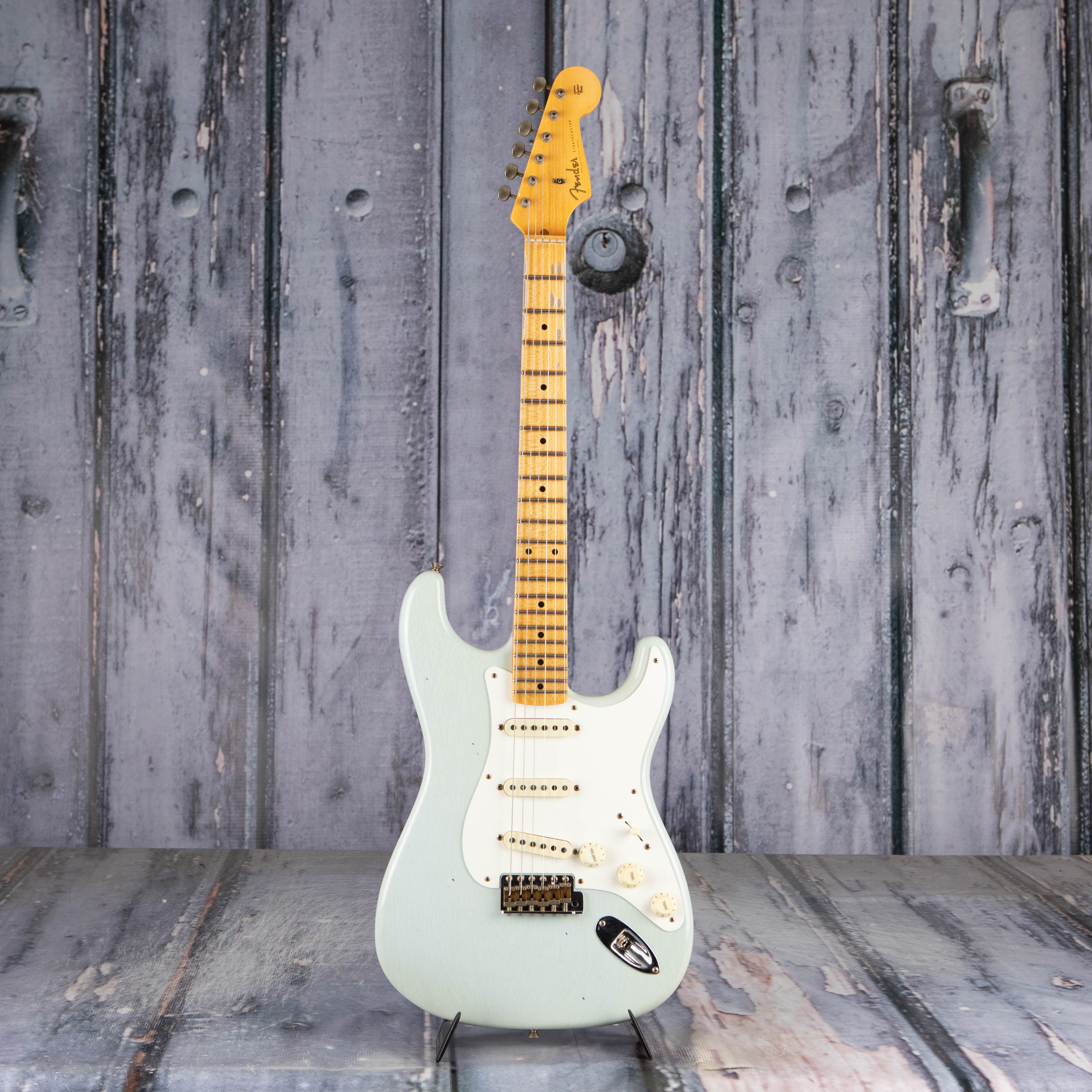Fender Custom Shop Limited Edition '57 Stratocaster Journeyman Relic Electric Guitar, Aged Sonic Blue, front