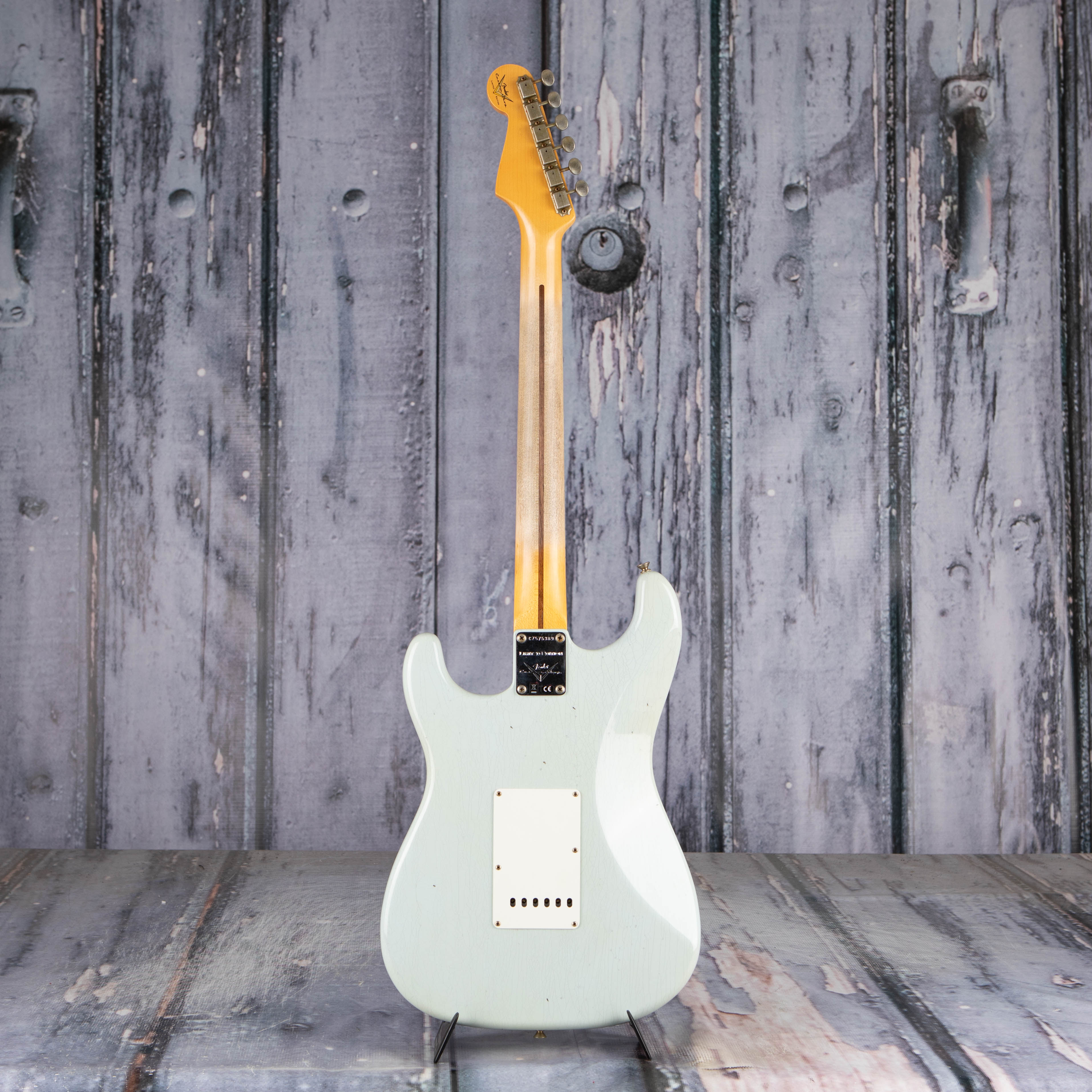 Fender Custom Shop Limited Edition '57 Stratocaster Journeyman Relic Electric Guitar, Aged Sonic Blue, back