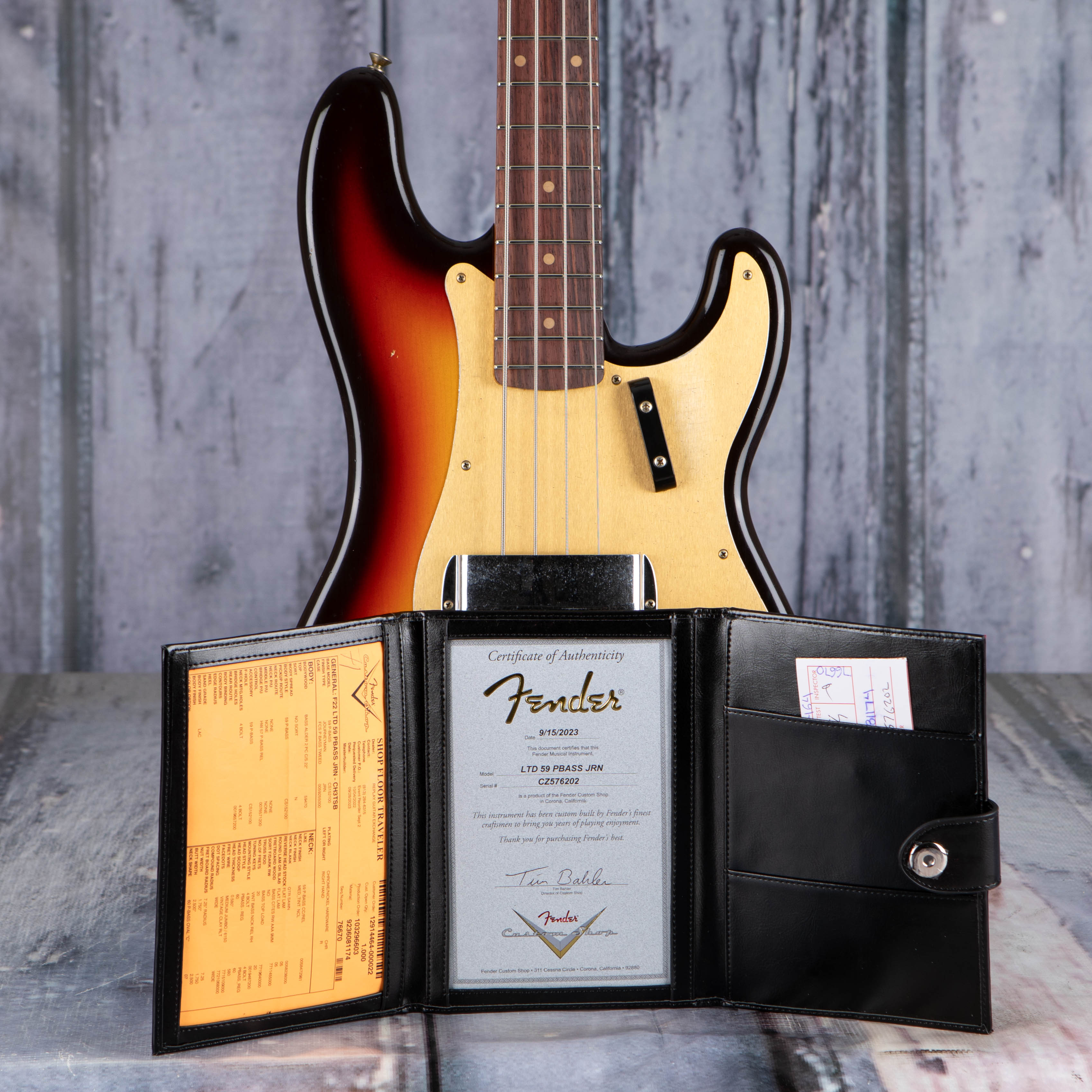 Fender Custom Shop Limited Edition 59 Precision Bass Journeyman Relic Bass Chocolate 3 Color Sunburst