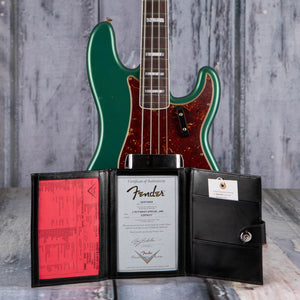 Fender Custom Shop Limited Edition Precision Bass Special Journeyman Relic Electric Bass Guitar, Aged Sherwood Green Metallic, coa