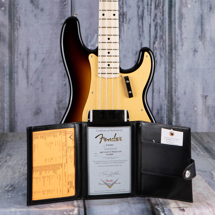 Fender Custom Shop Vintage Custom '57 Precision Bass Time Capsule Package, Wide-Fade 2-Color Sunburst