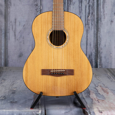 Fender FA-15 3/4 Steel Acoustic Guitar, Natural, front closeup