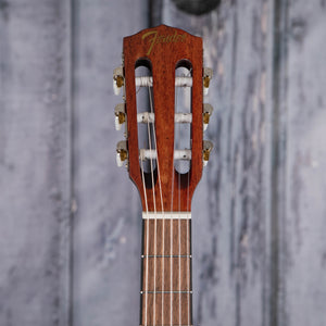 Fender FA-15N 3/4 Nylon Acoustic Guitar, Natural, front headstock