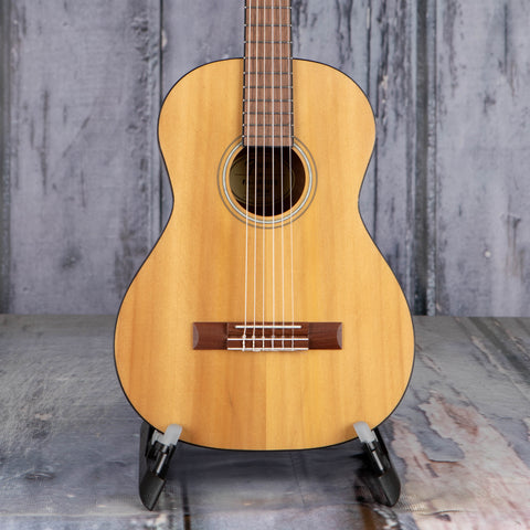 Fender FA-15N 3/4 Nylon Acoustic Guitar, Natural, front closeup