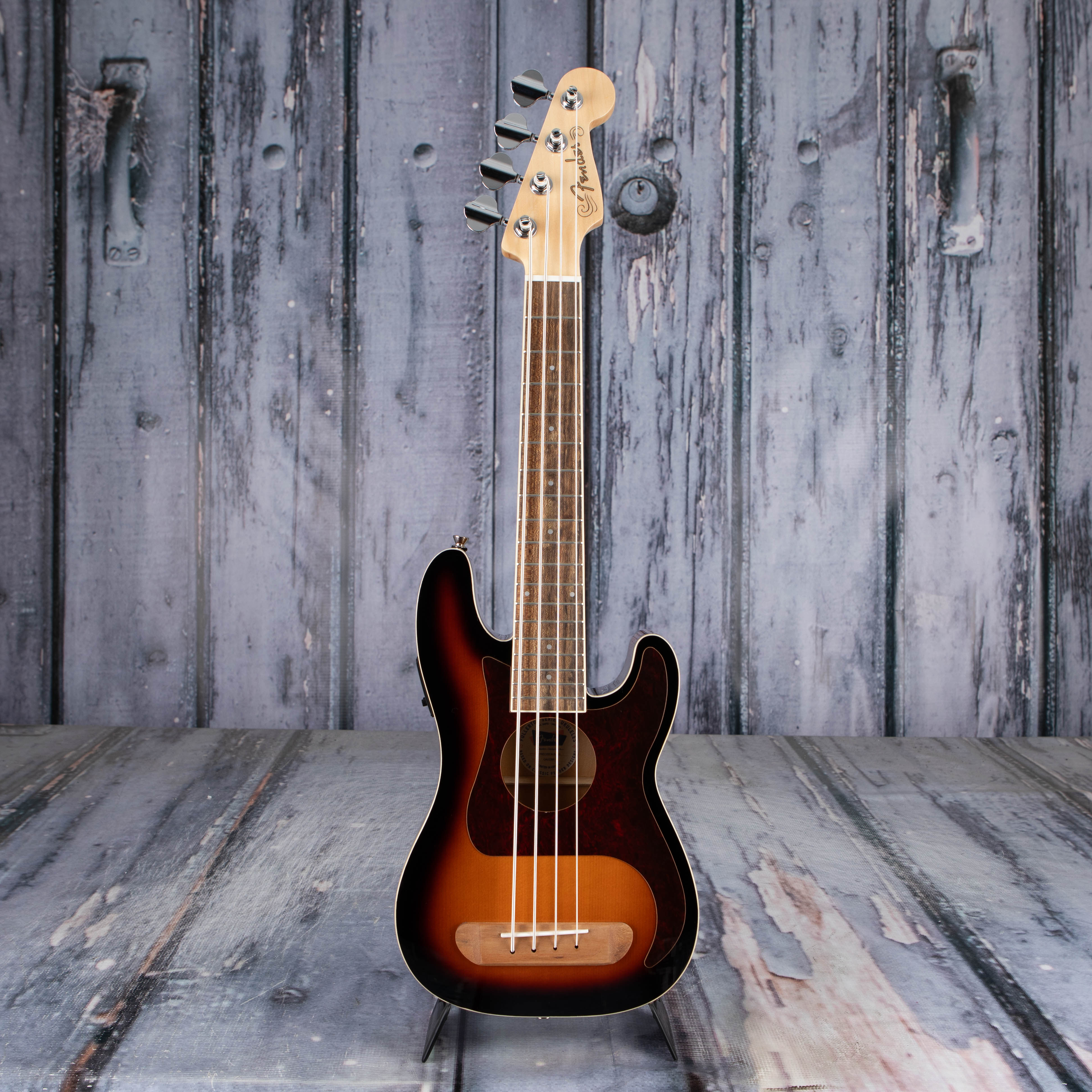 Fender Fullterton Precision Bass Ukulele, 3-Color Sunburst, front