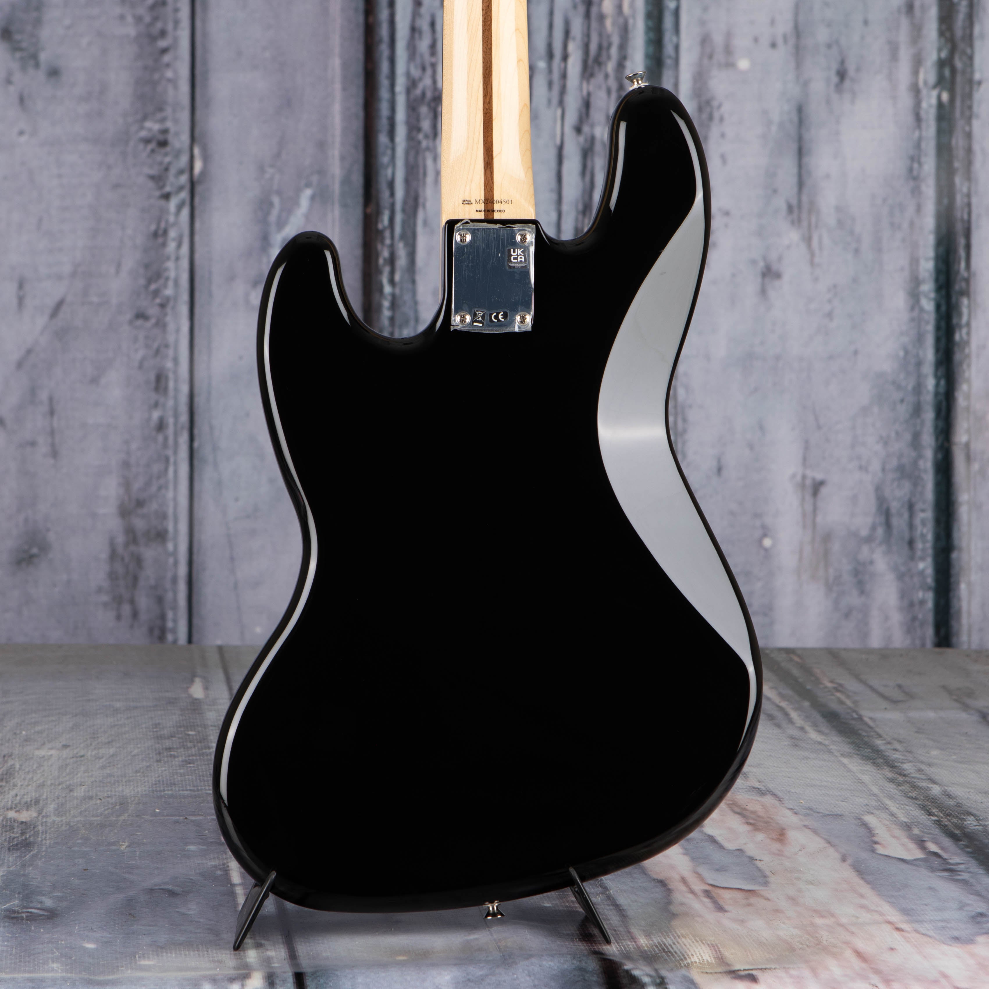 Fender Geddy Lee Jazz Bass Guitar, Black, back closeup