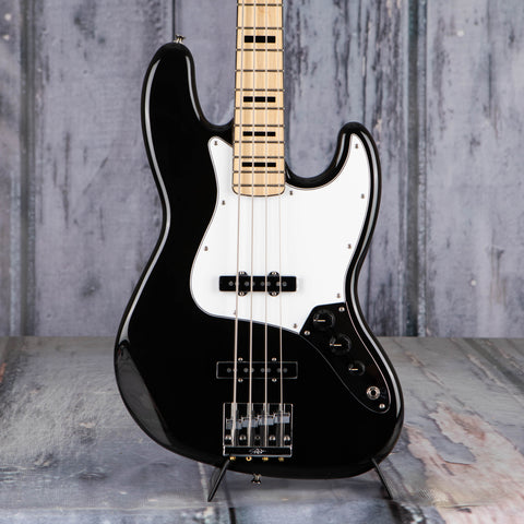 Fender Geddy Lee Jazz Bass Guitar, Black, front closeup