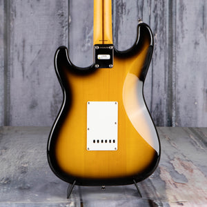 Fender JV Modified '50s Stratocaster HSS Electric Guitar, 2-Color Sunburst, back closeup