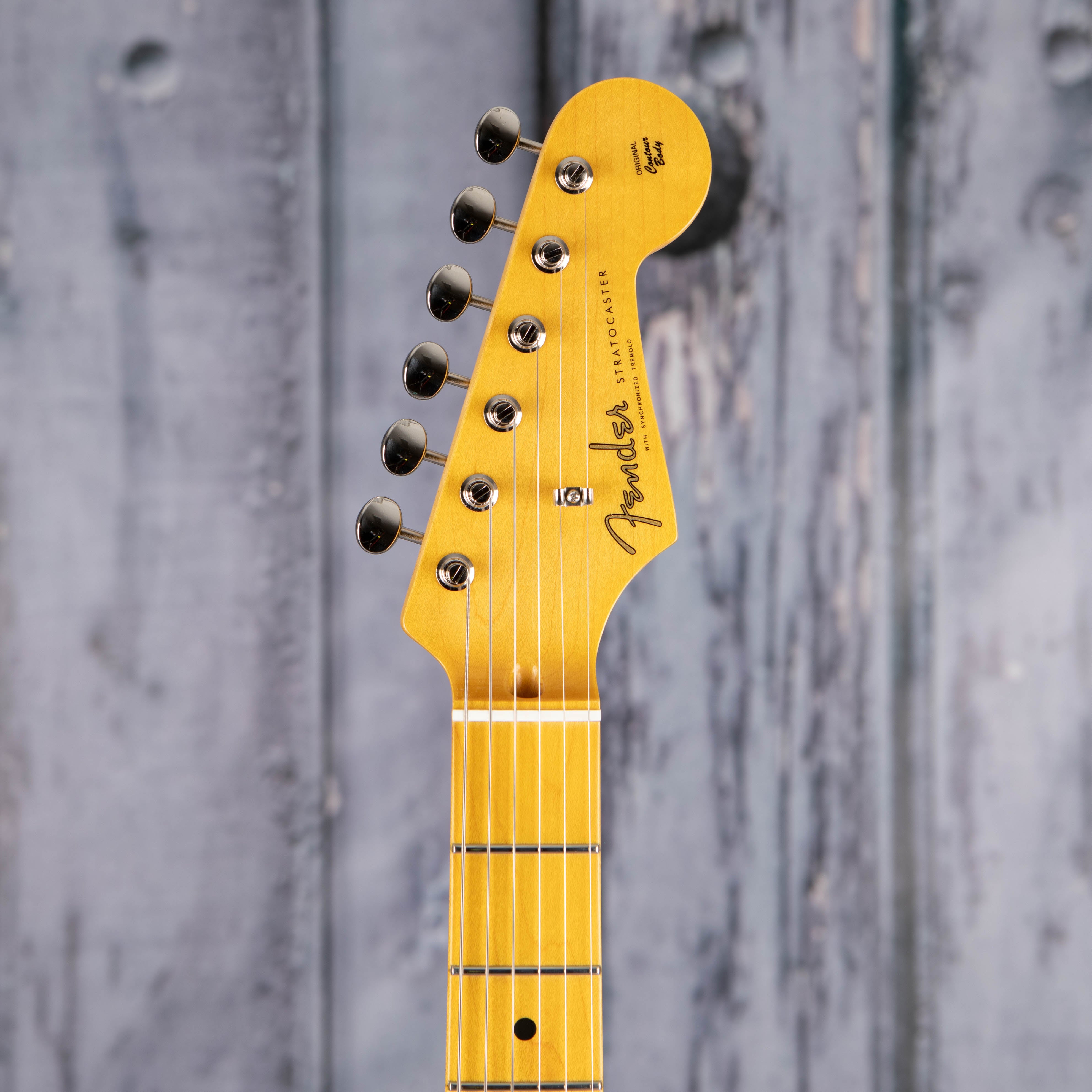 Fender JV Modified '50s Stratocaster HSS Electric Guitar, 2-Color Sunburst, front headstock