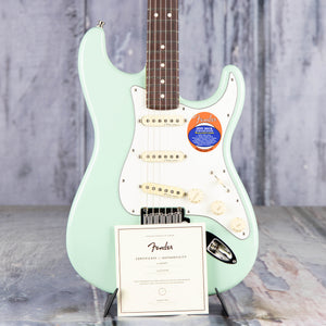 Fender Jeff Beck Stratocaster Electric Guitar, Surf Green, coa