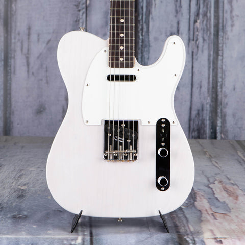 Fender Jimmy Page Mirror Telecaster Electric Guitar, White Blonde, front closeup