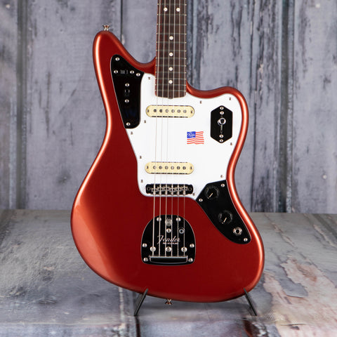 Fender Johnny Marr Jaguar Electric Guitar, Metallic KO, front closeup