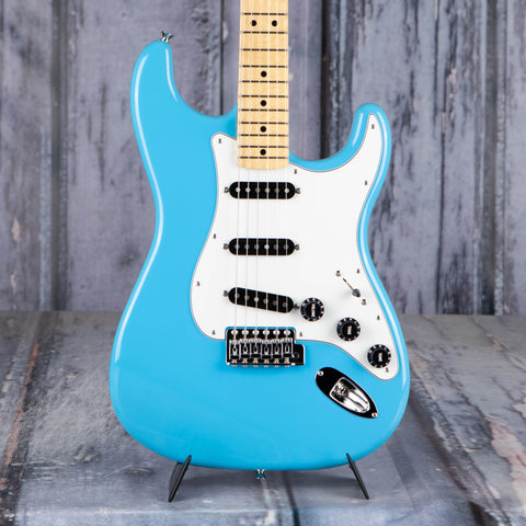Fender Made In Japan Limited International Color Stratocaster Electric Guitar, Maui Blue, front closeup