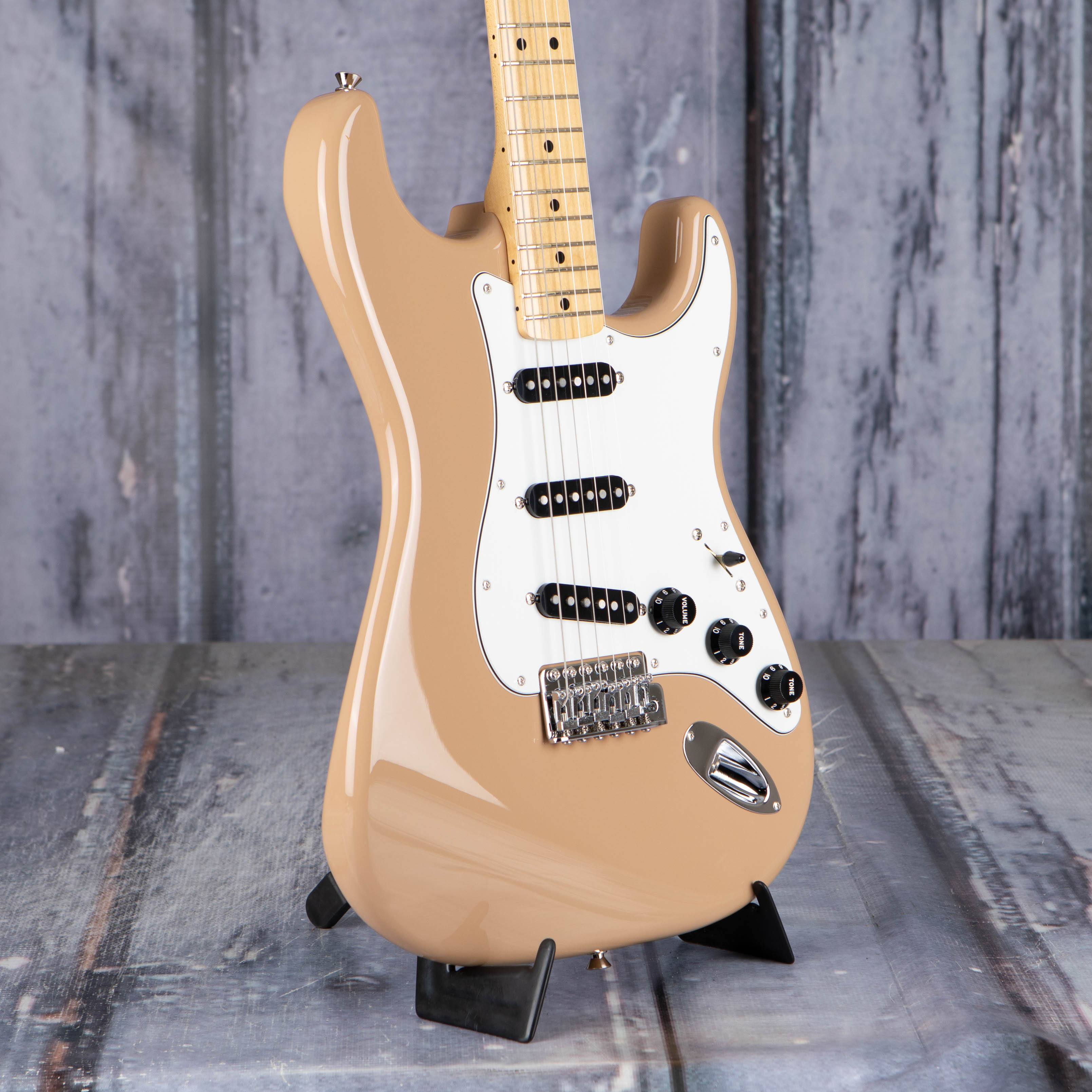 Fender Made In Japan Limited International Color Stratocaster Electric Guitar, Sahara Taupe, angle