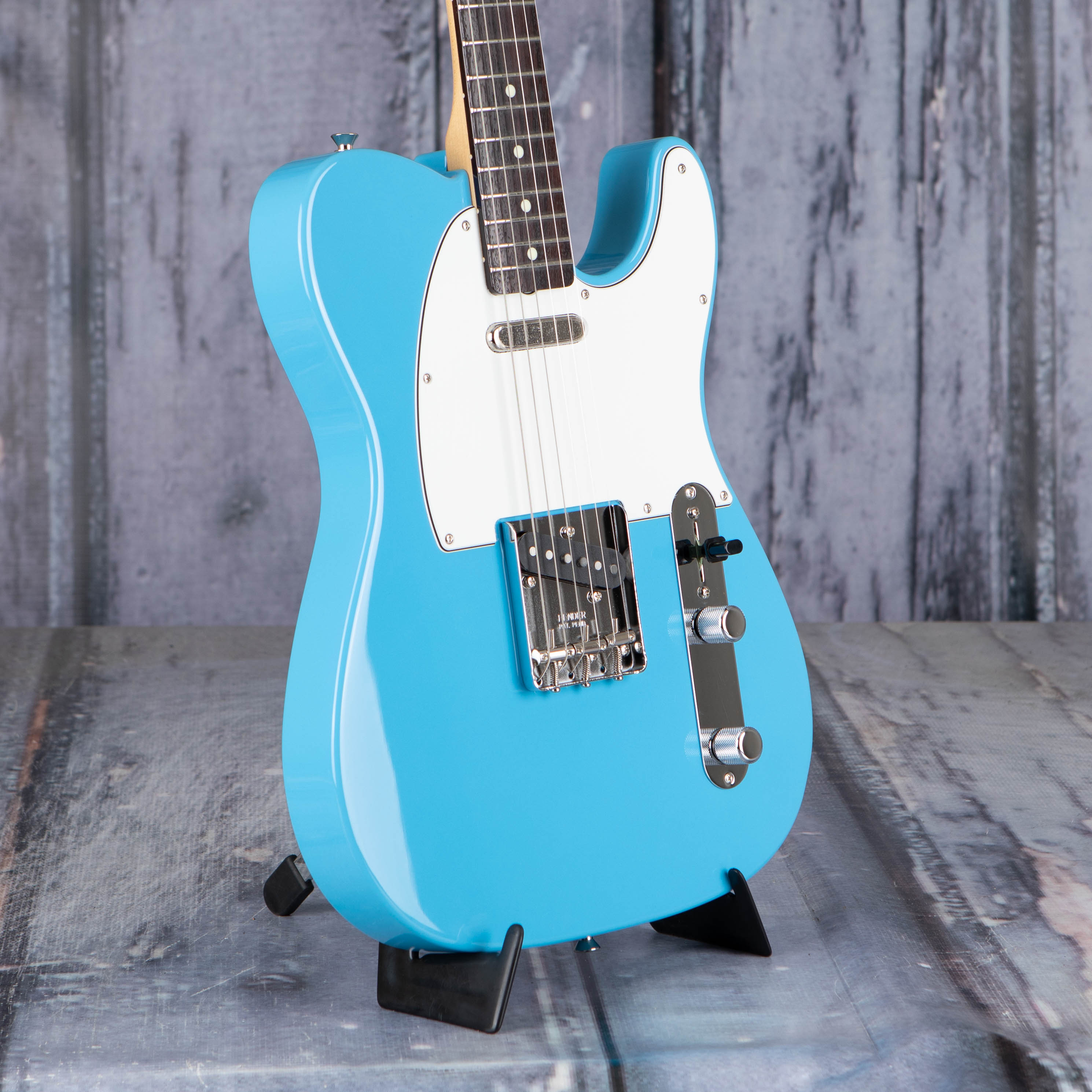 Fender Made In Japan Limited International Color Telecaster Electric Guitar, Maui Blue, angle