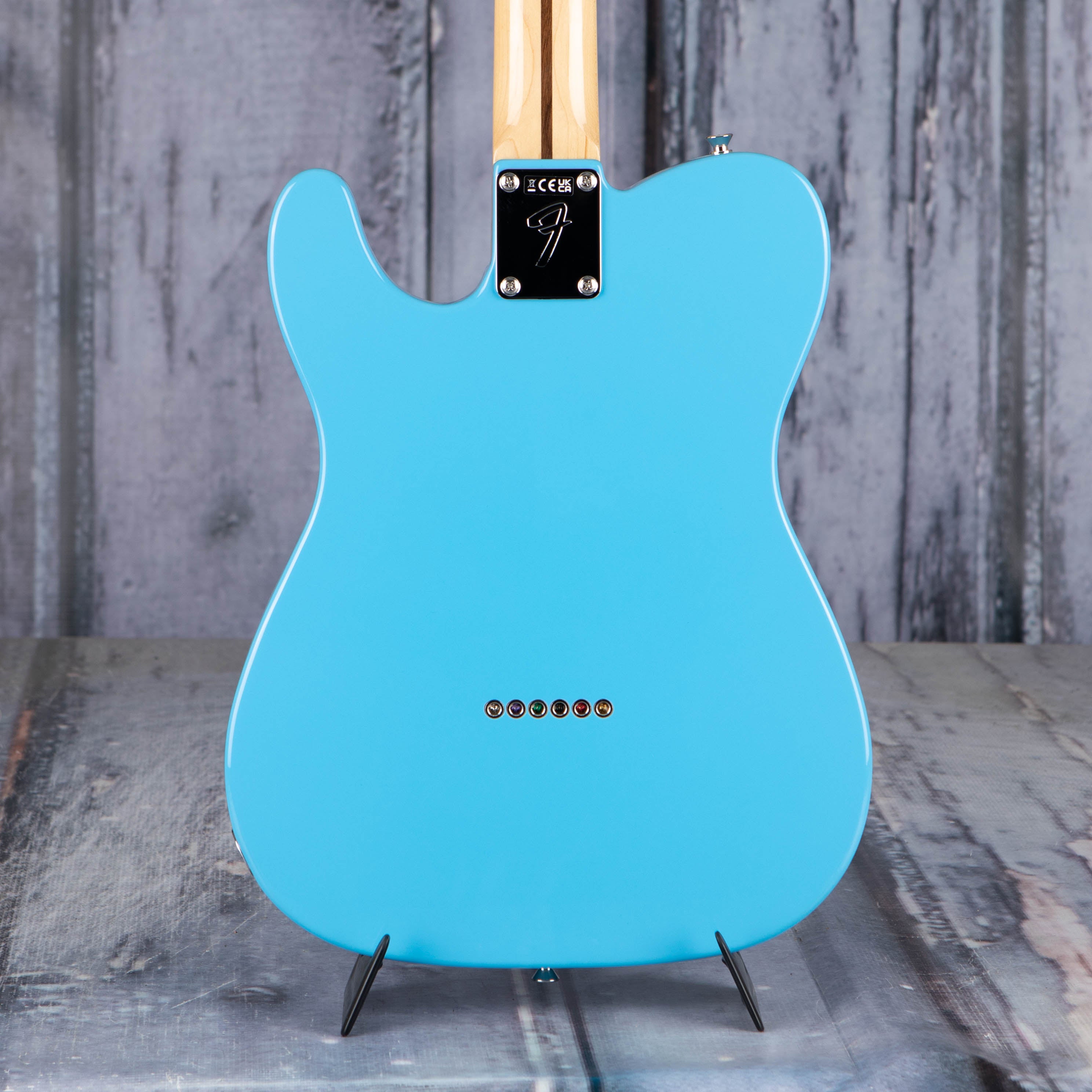 Fender Made In Japan Limited International Color Telecaster Electric Guitar, Maui Blue, back closeup