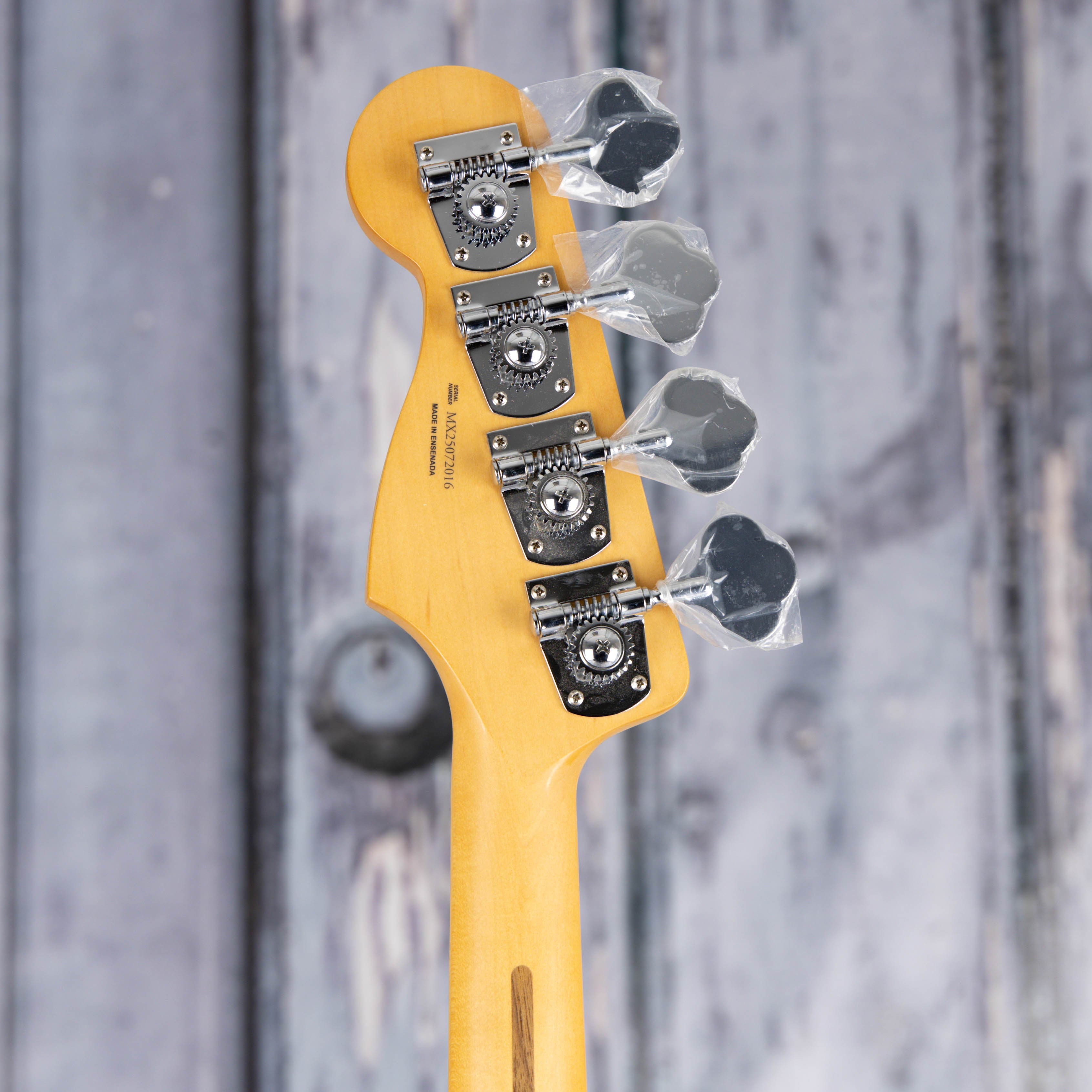Fender Player II Modified Active Jazz Bass Guitar, Olympic Pearl, back headstock