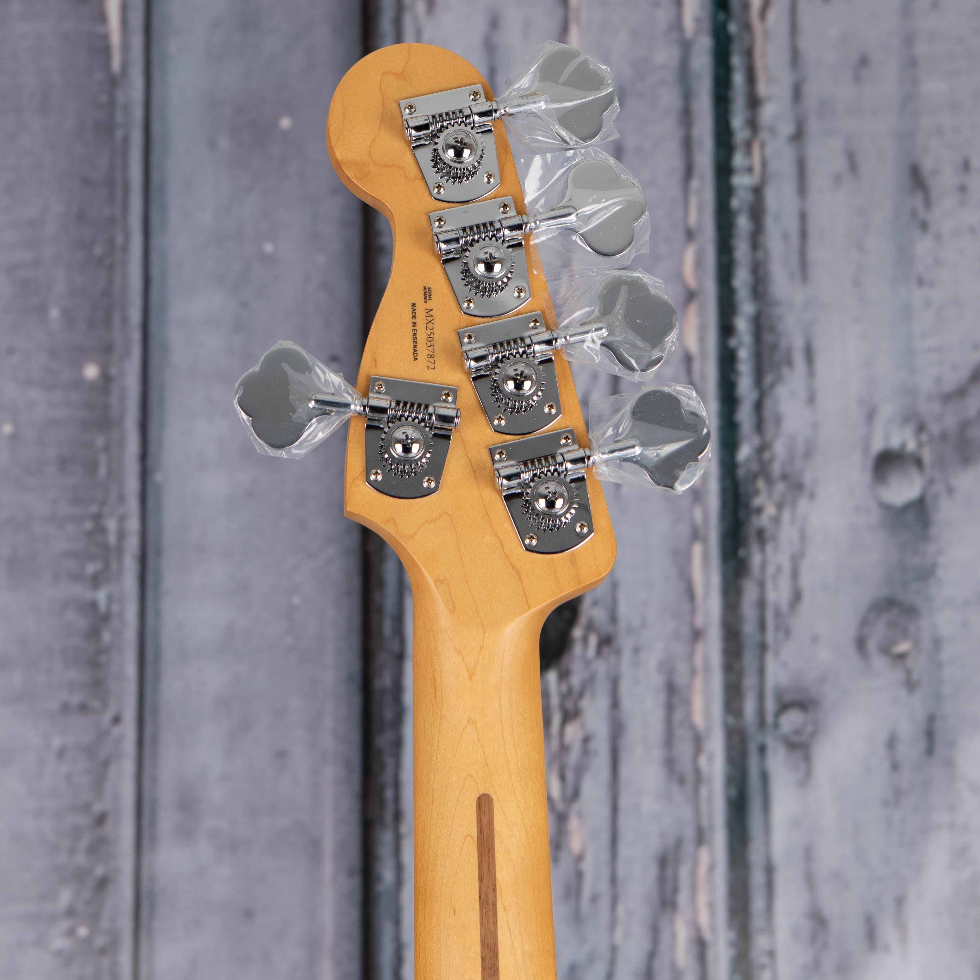 Fender Player II Modified Active Jazz Bass V 5-String Bass Guitar, Dusk, back headstock