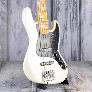 Fender Player II Modified Active Jazz Bass V 5-String Bass Guitar, Olympic Pearl, angle