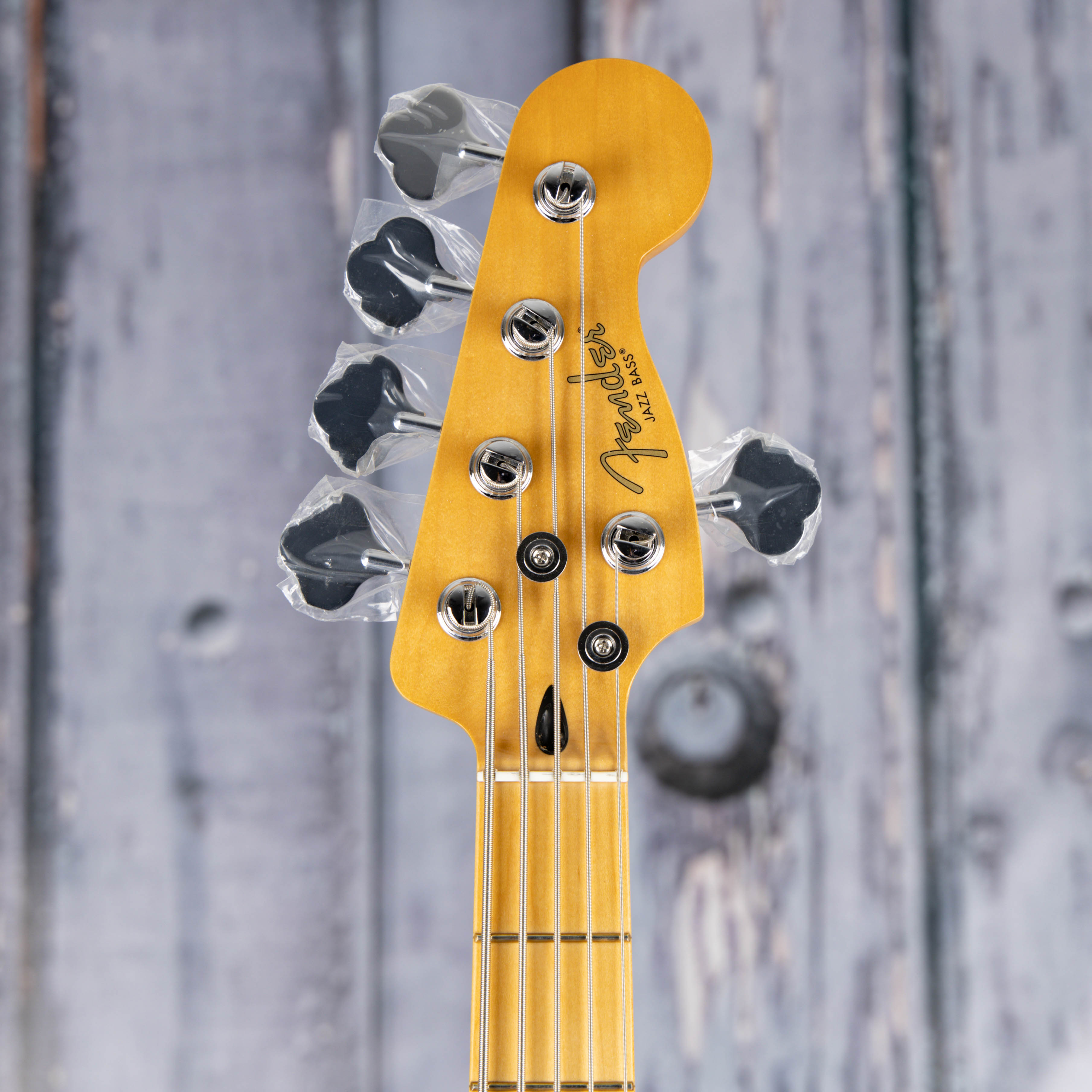 Fender Player II Modified Active Jazz Bass V 5-String Bass Guitar, Olympic Pearl, front headstock