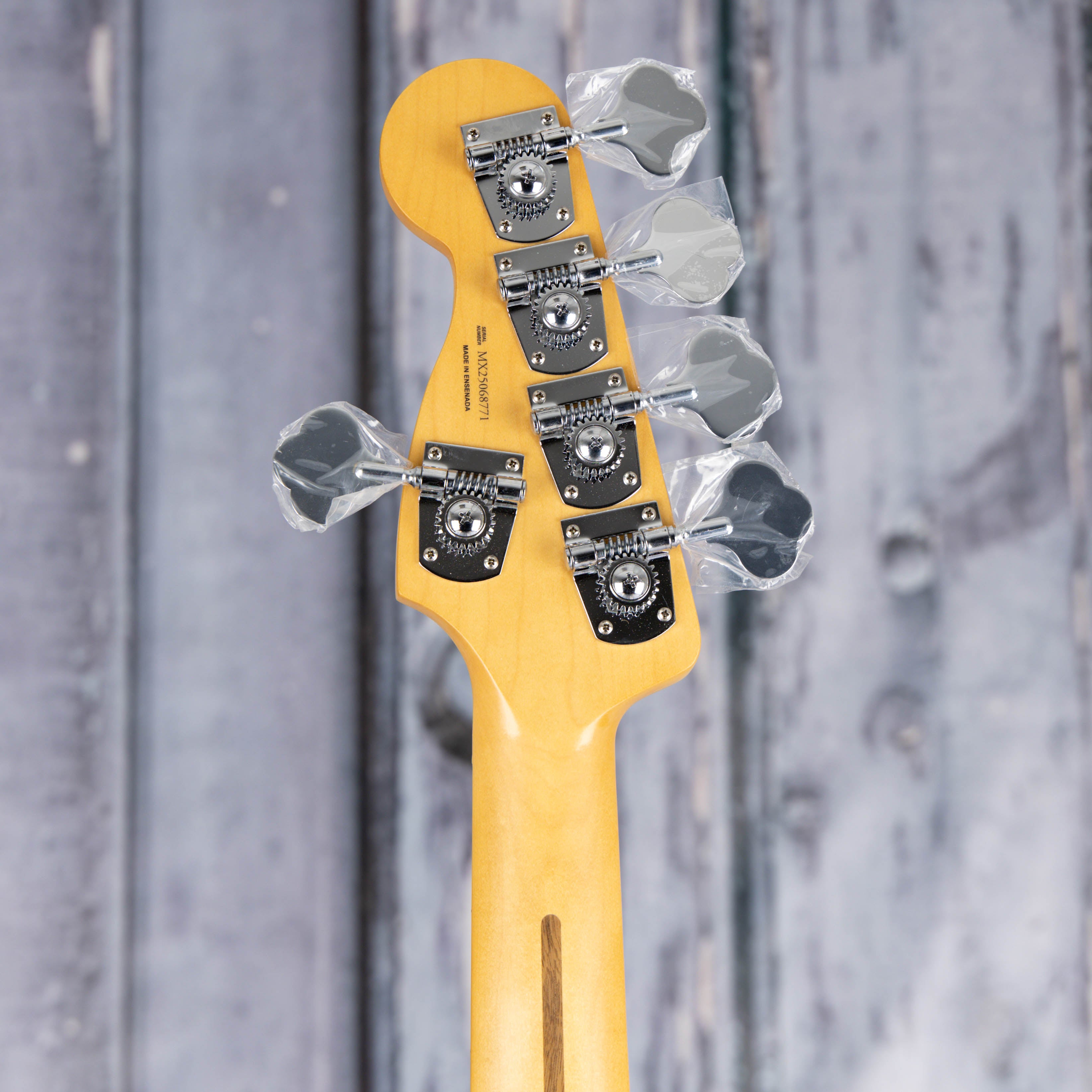 Fender Player II Modified Active Jazz Bass V 5-String Bass Guitar, Olympic Pearl, back headstock