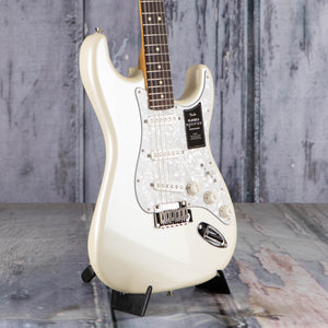 Fender Player II Modified Stratocaster Electric Guitar, Olympic Pearl, angle