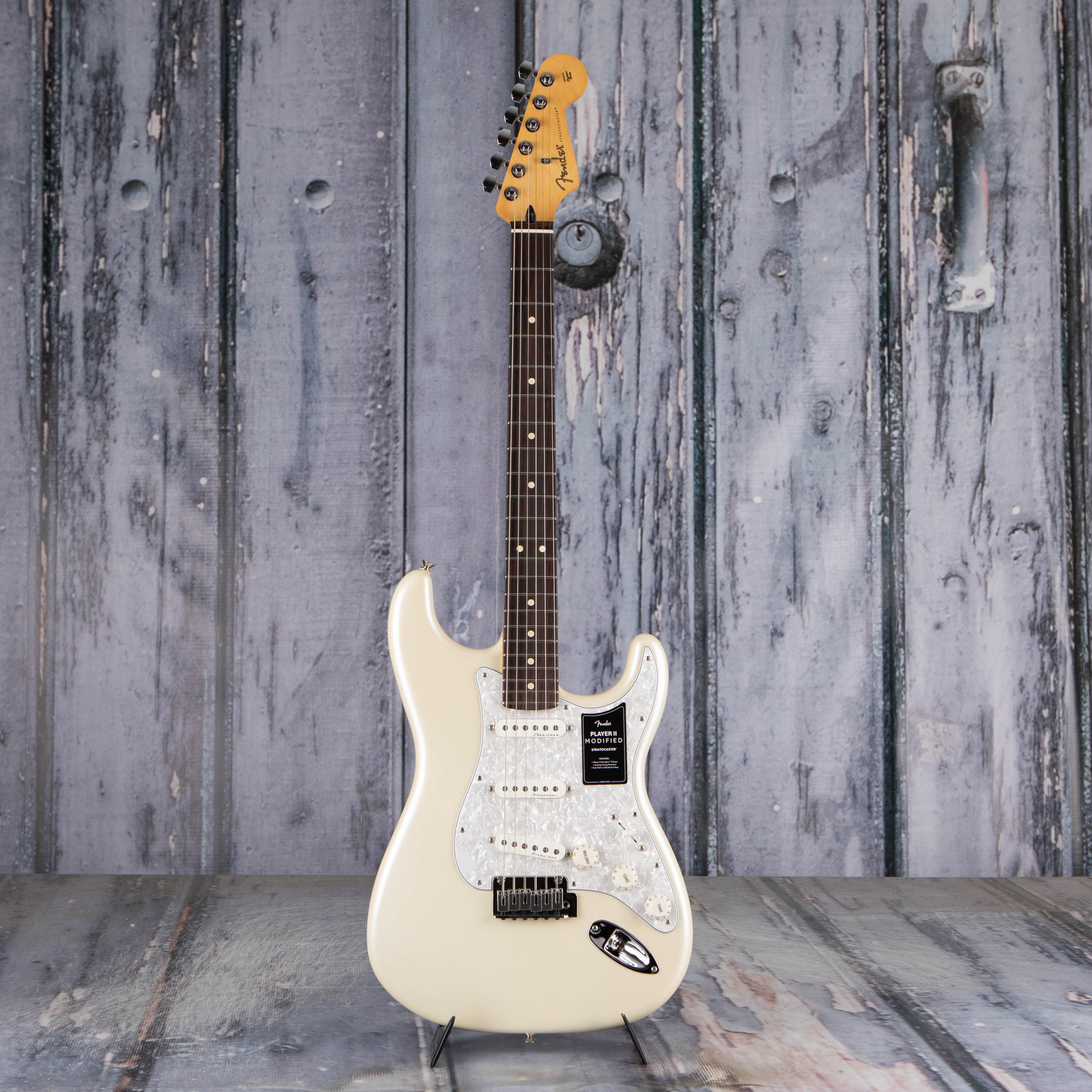 Fender Player II Modified Stratocaster Electric Guitar, Olympic Pearl, front