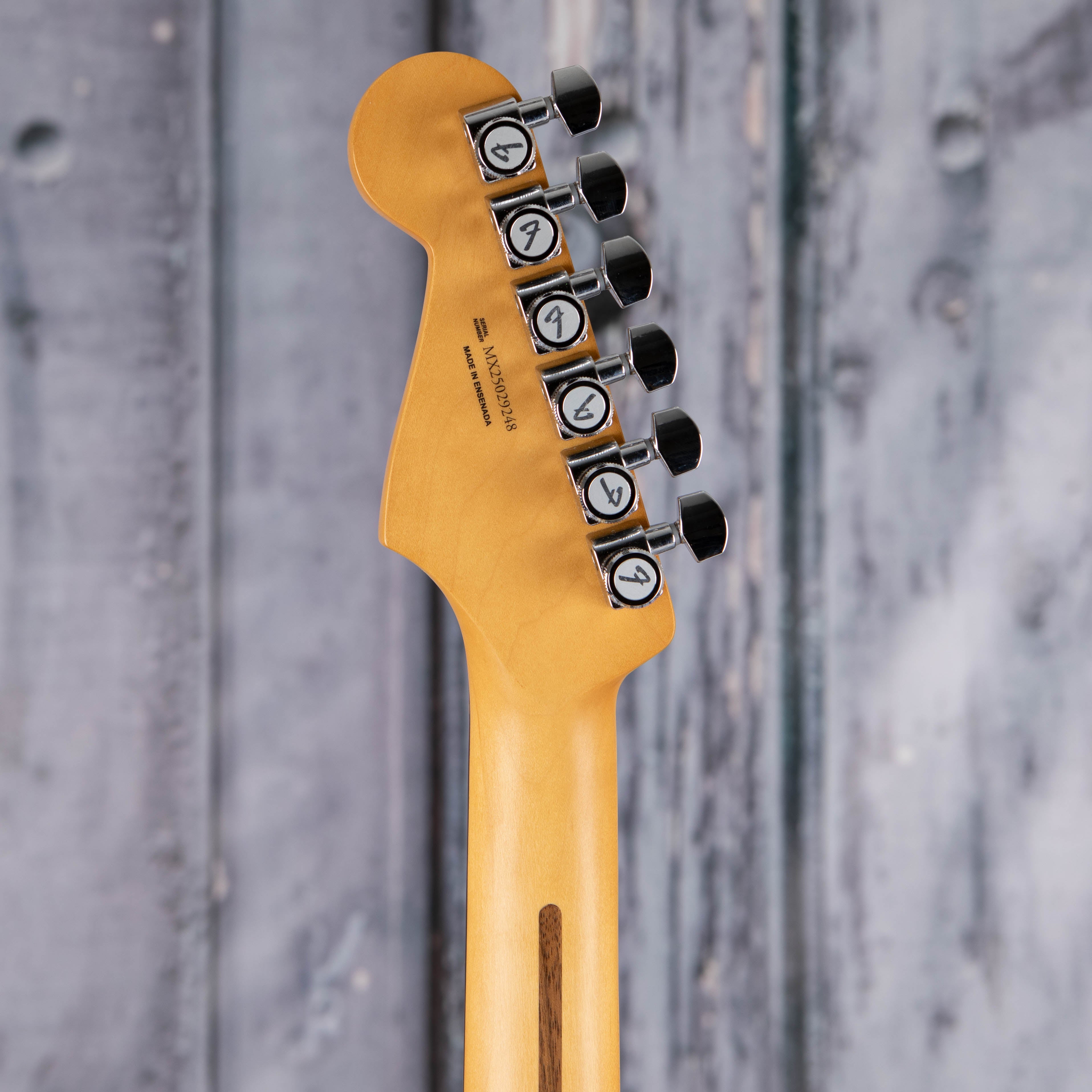 Fender Player II Modified Stratocaster Electric Guitar, Olympic Pearl, back headstock