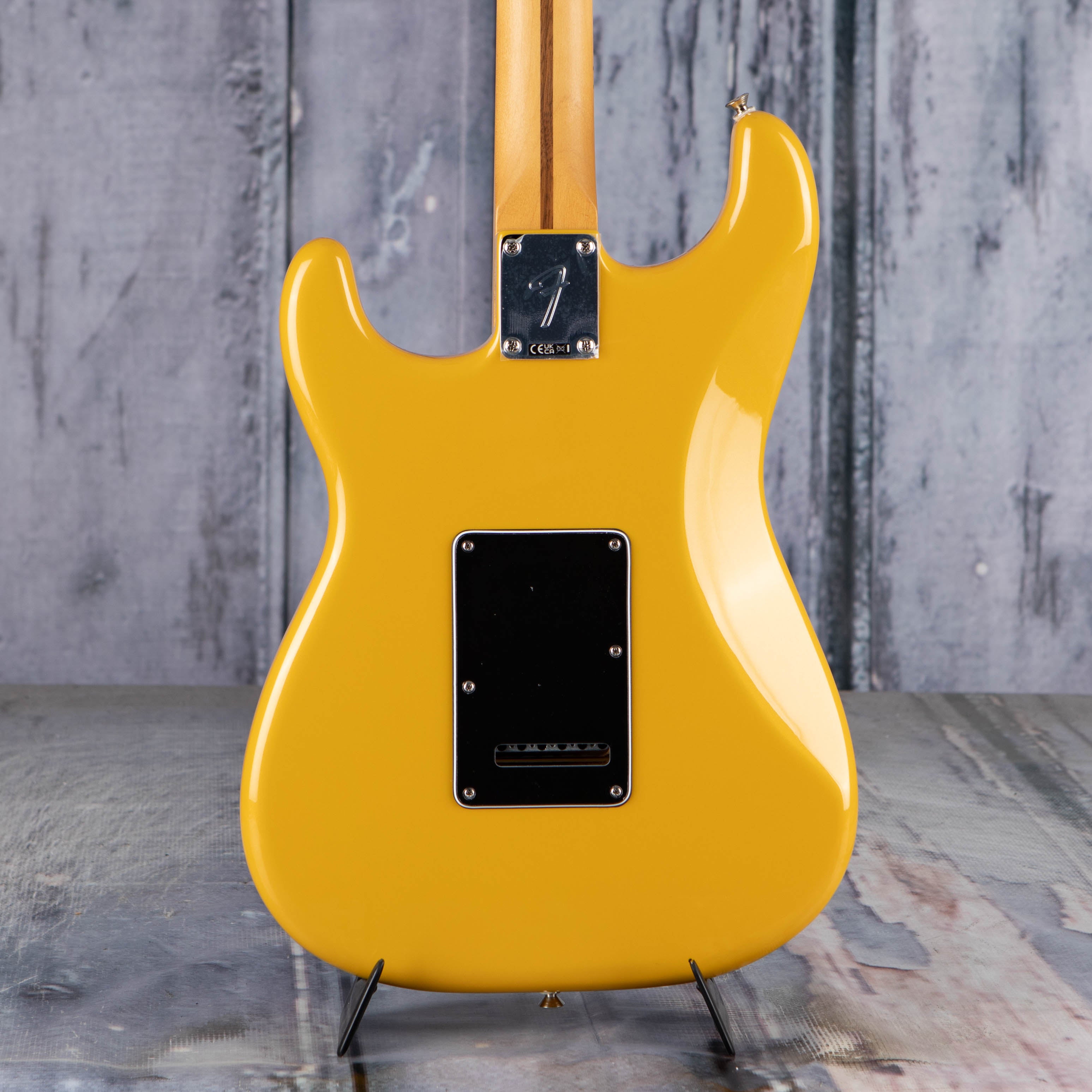 Fender Player II Modified Stratocaster Electric Guitar, Sunshine Yellow, back closeup